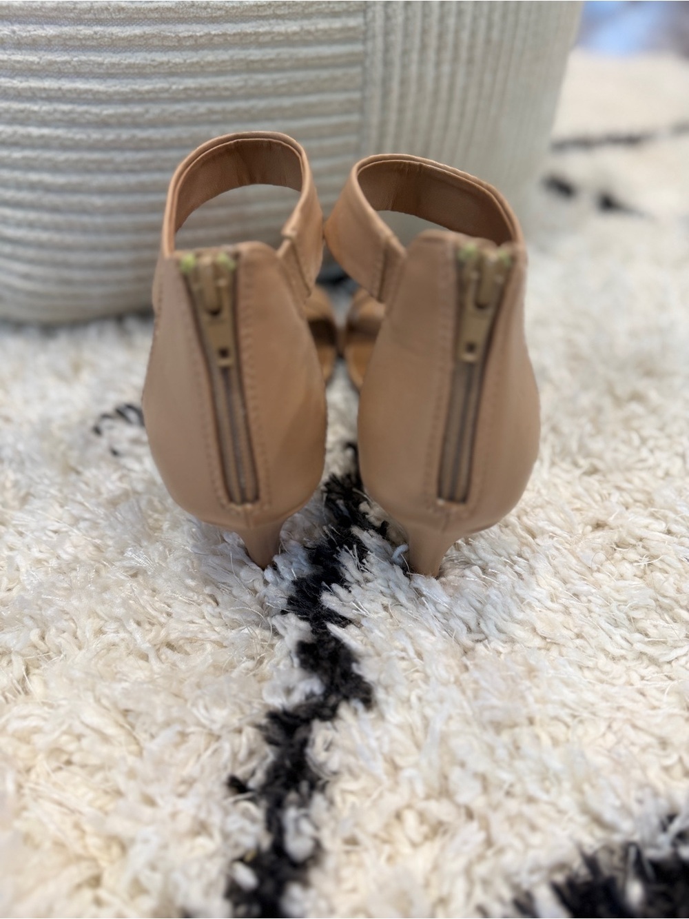 Style & Co Nude Ankle Strap Heels Women’s Size 8.5 Open Toe Dress Sandals - Picture 9 of 16